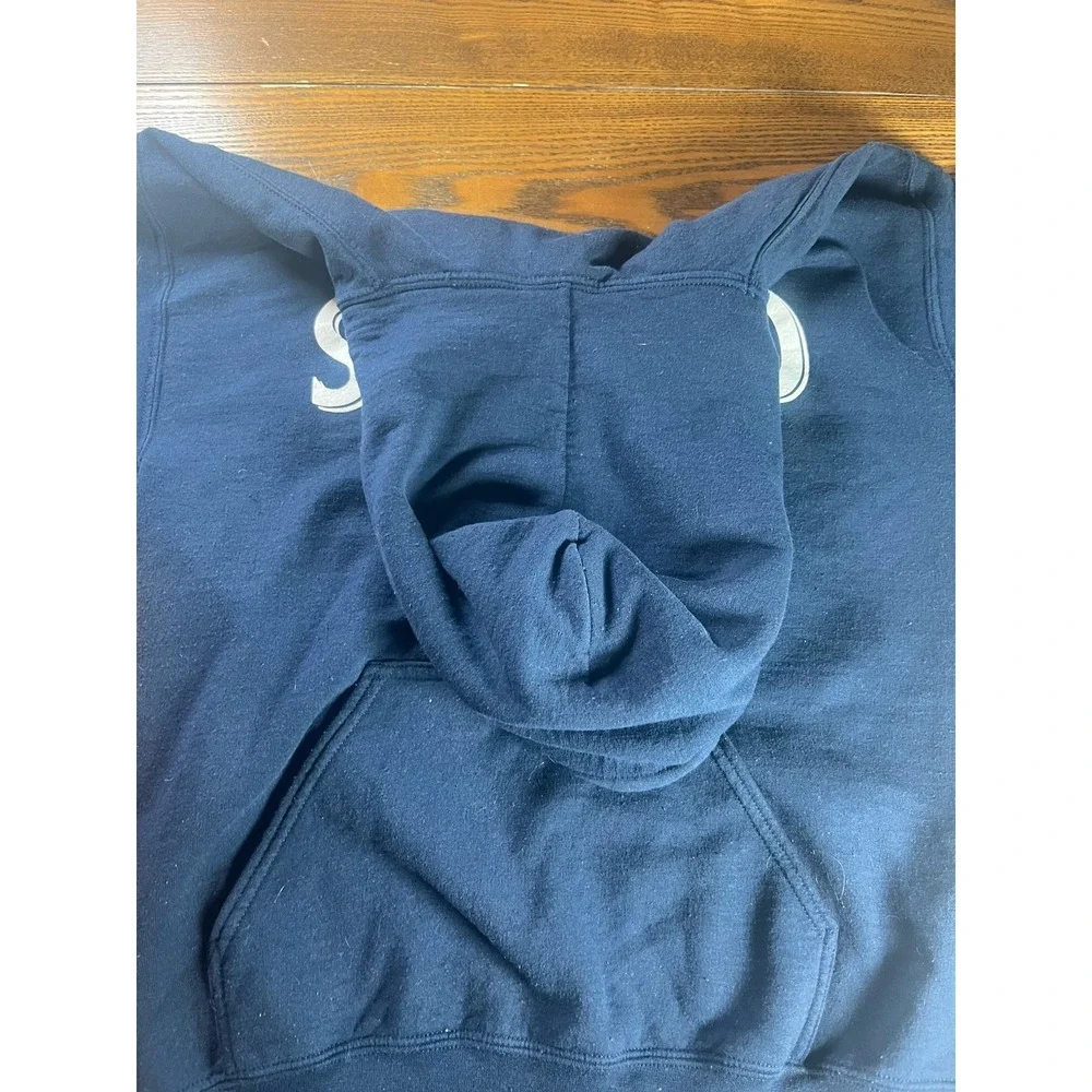 Shipyard Brewing Big Ship Logo Graphic Blue Hoodie Men's Size Medium